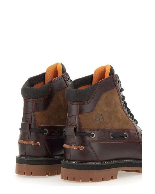 Timberland Brown Lace-Up Boots for men