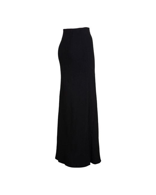 AMI Black Paris Bias-Cut Flared Maxi Skirt