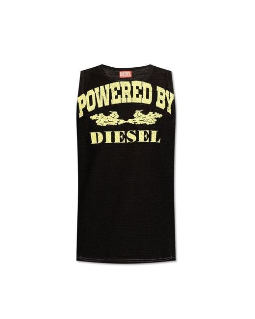 DIESEL Black 't-hoppy-n1' Sleeveless T-shirt, for men