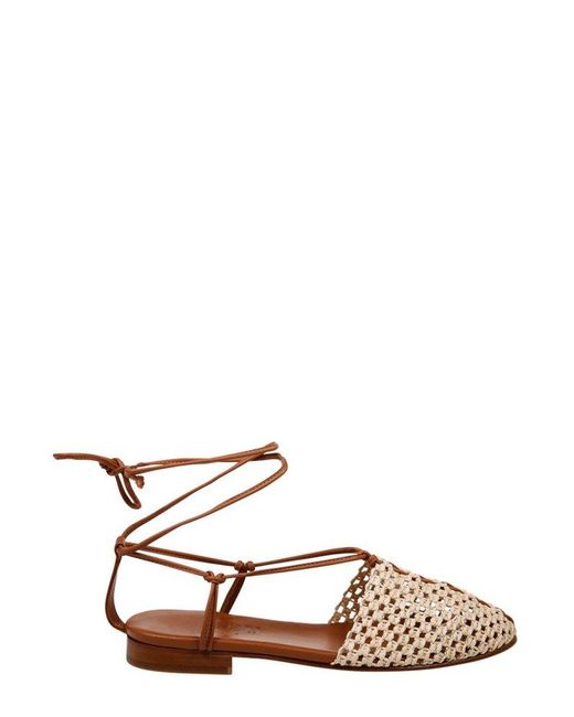 Hereu Forana Closed-Toe Mesh Sandals in Brown | Lyst