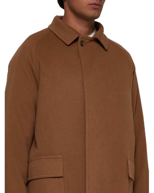 Tagliatore Brown Loyd Wool And Cashmere Coat for men
