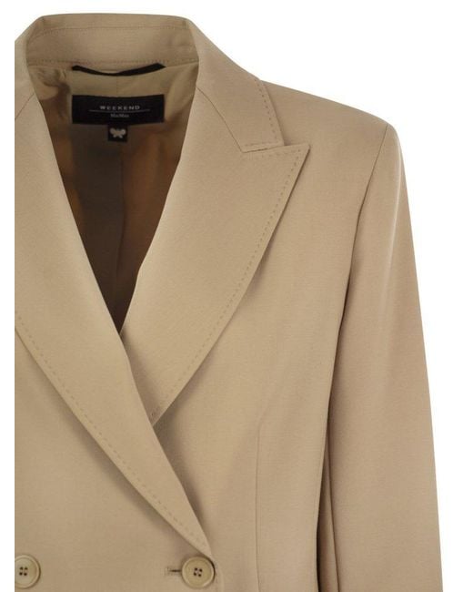 Weekend by Maxmara Natural Nervoso Tailored Wool Canvas Blazer