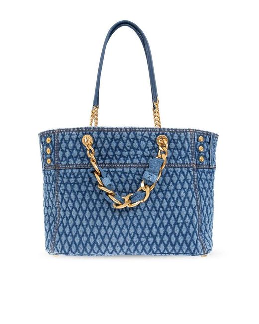Balmain 1945 Soft Shopper Bag in Blue | Lyst