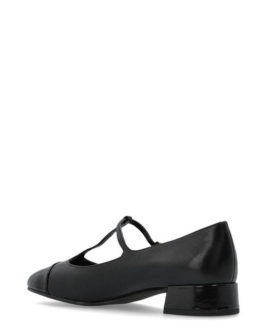 Tory Burch Black Cap Toe T-Strap Ballet Shoes