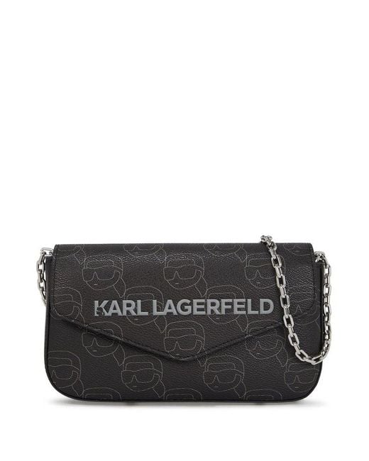 Karl Lagerfeld Black Chain Clutch