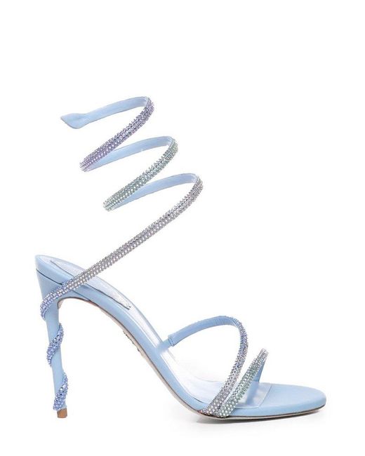 Rene Caovilla Blue René Caovilla Margot Embellished Open Toe Sandals