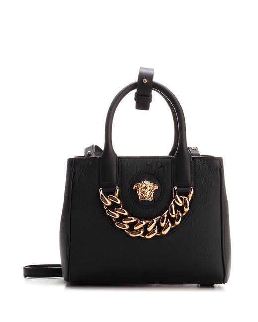Versace Medusaplaque Zipped Tote Bag in Black Lyst