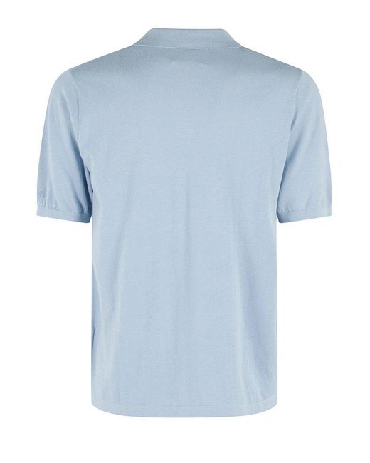 Mc2 Saint Barth Blue Sloan Knitted Polo Shirt for men