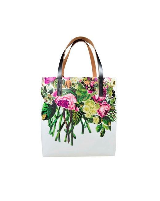 Marni Green Mystical Bloom Printed Tribeca Shopper Bag