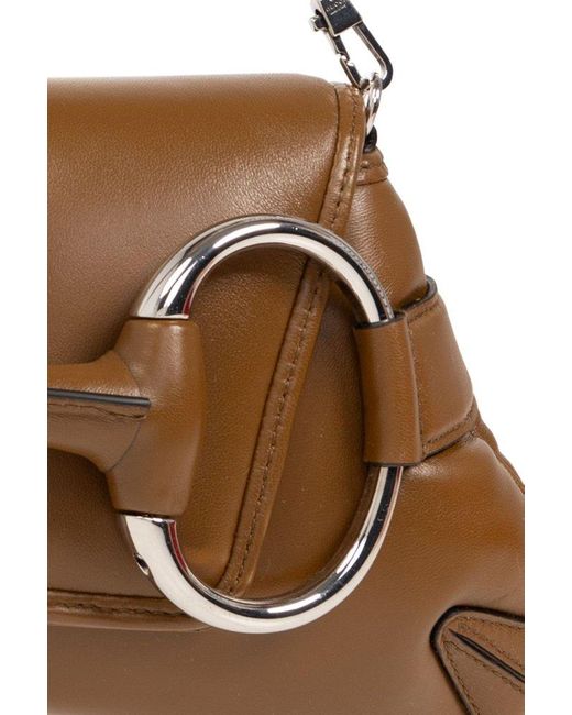 Gucci Brown 'horsebit Chain' Shoulder Bag