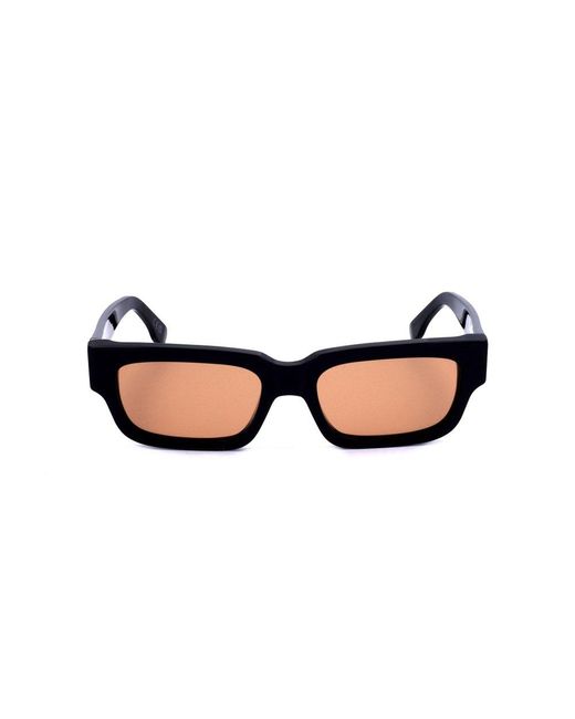 Retrosuperfuture Black Roma Refined Rectangular Frame Sunglasses