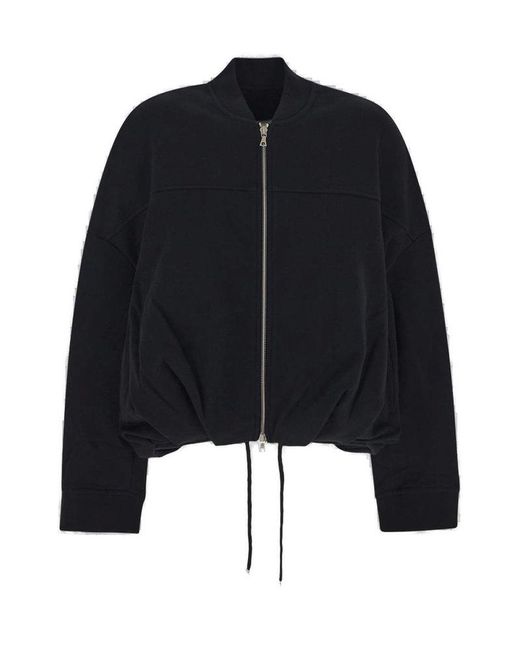 Dries Van Noten Black Zip-up Drawstring Jacket