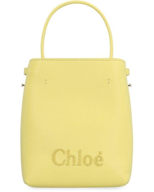 Chloé Yellow Sense Micro Tote Bag