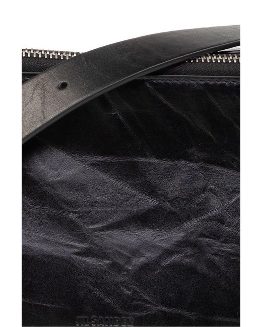 Jil Sander Black Shoulder Bag With Logo, for men