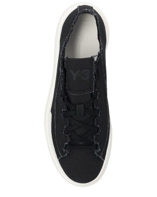Y-3 Black Nizza Round-toe Lace-up Sneakers