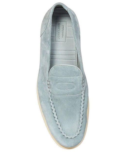 John Lobb Green Pace Slip-On Loafers for men
