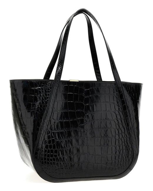 Versace Black Greca Goddess Tote Bag