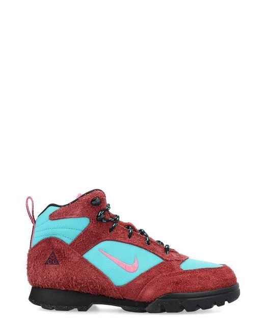 Nike Red Acg Torre Panelled Lace-up Boots