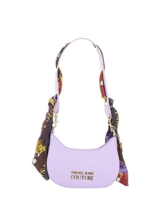 Versace Jeans Purple Thelma Scarf-detailed Shoulder Bag