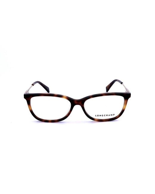 Longchamp Black Rectangle Frame Glasses