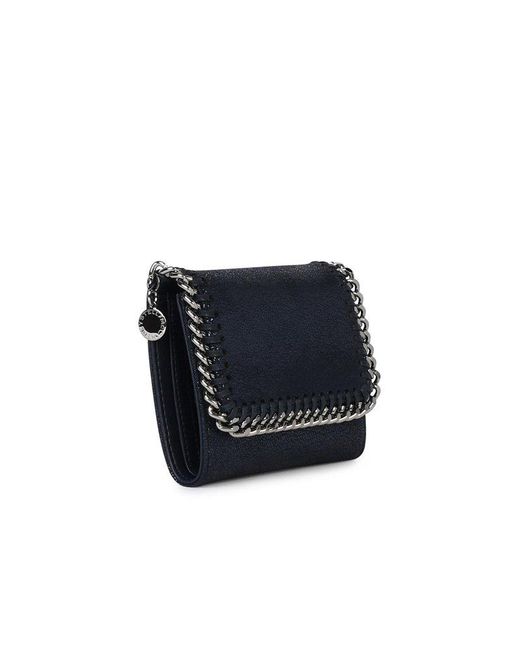 Stella McCartney 'small Falabella Tri-fold' Blue Recycled Polyester Wallet