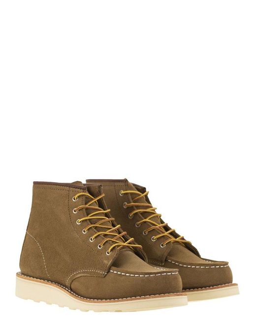 Red Wing Brown Wing Classic Moc Suede Ankle Boot