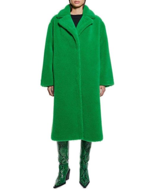 Stand Studio Green Maria Single-breasted Long Sleeved Coat