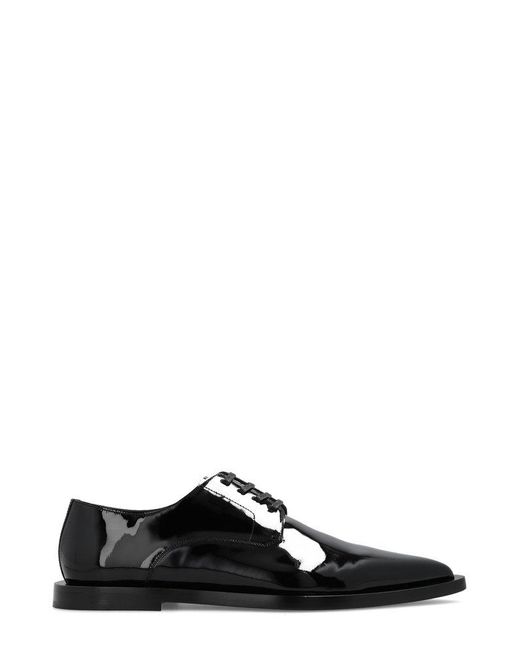 Dolce & Gabbana Black Pointed-toe Derby Shoes for men