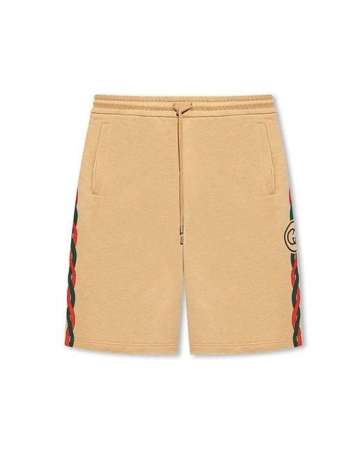 Gucci Natural Printed Shorts for men