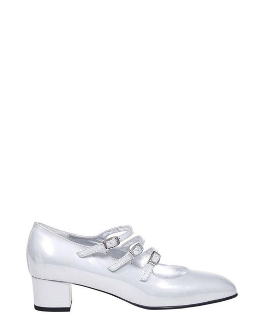 CAREL PARIS White Paris Kina Mary Janes Pumps