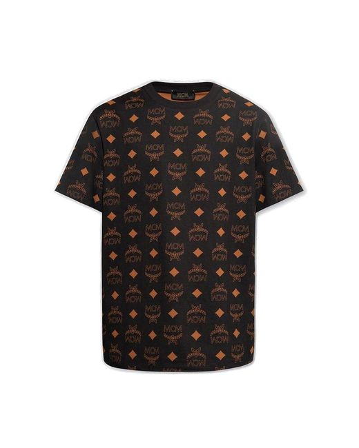 MCM Monogrammed T shirt in Black for Men Lyst