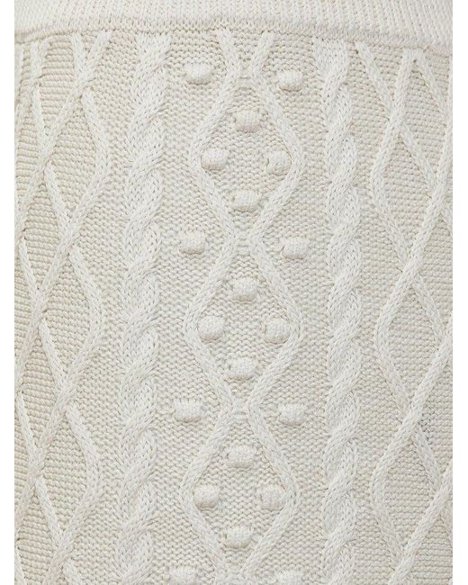 Loulou de Saison White Musa Knit Shorts