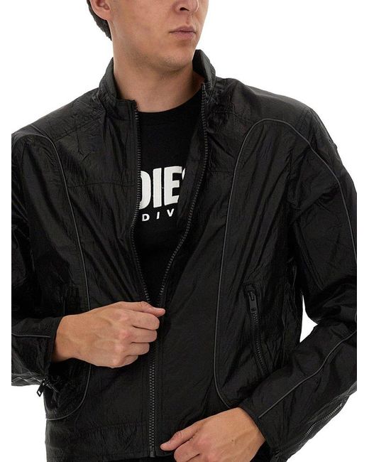 DIESEL Black Cotton Jacket for men