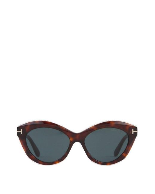 Tom Ford Gray Cat-eye Frame Sunglasses