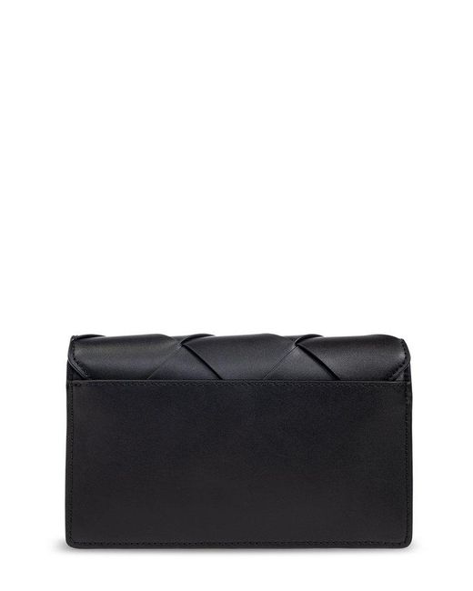 MICHAEL Michael Kors Black Jet Set Medium Woven Crossbody Bag