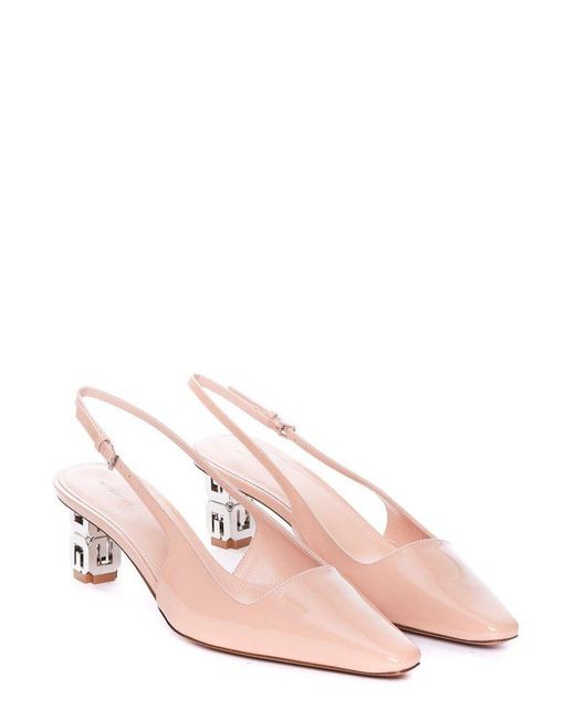 Givenchy Pink G Cube Slingback Pumps 50