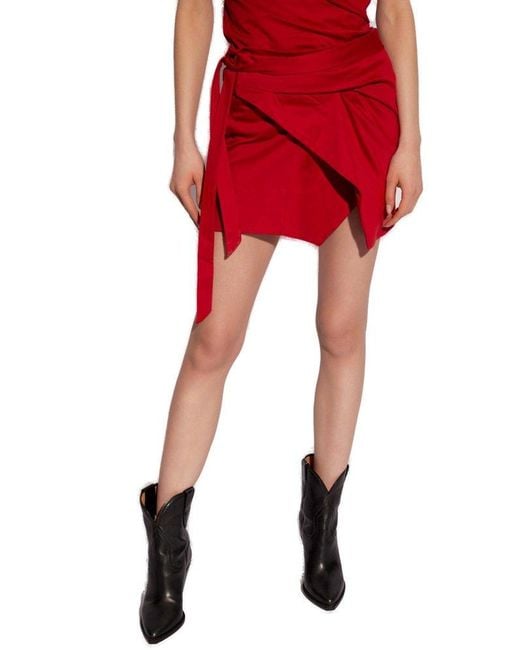 Isabel Marant Red Short Skirt 'Berenice'