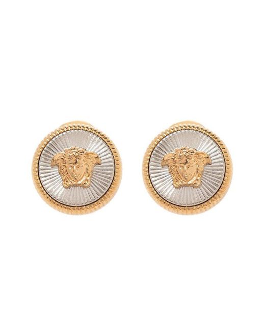 Versace Natural Earrings With Medusa Face