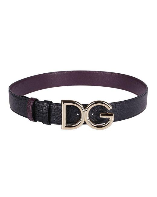 Dolce & Gabbana Blue Reversible Logo Belt