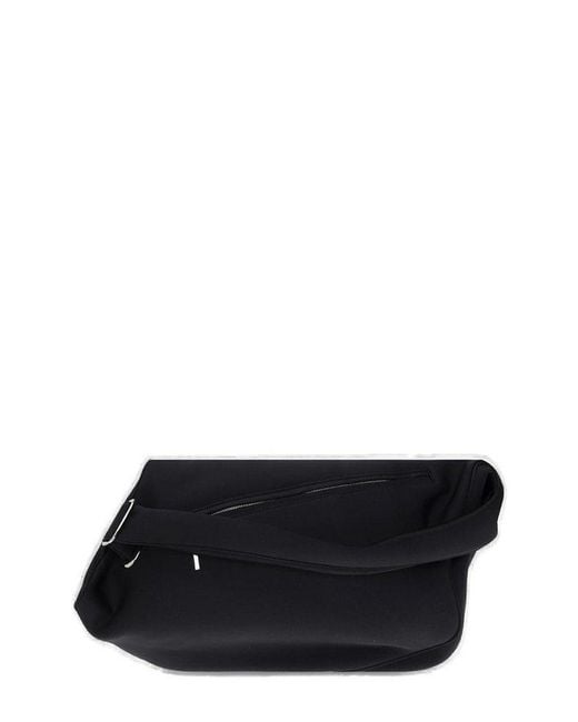 Issey Miyake Black Torso Satin Zipped Backpack
