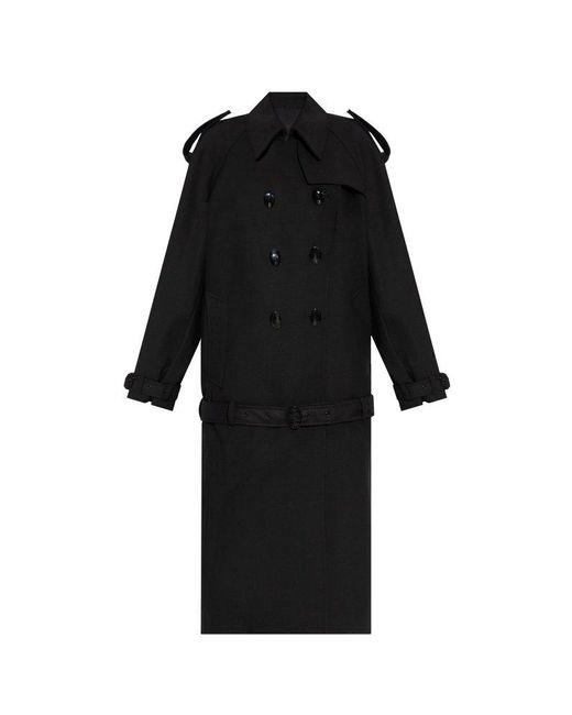 Givenchy Wool Coat in Black Lyst