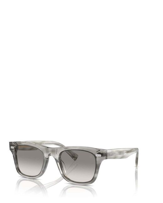 Brunello Cucinelli Gray Square Frame Sunglasses