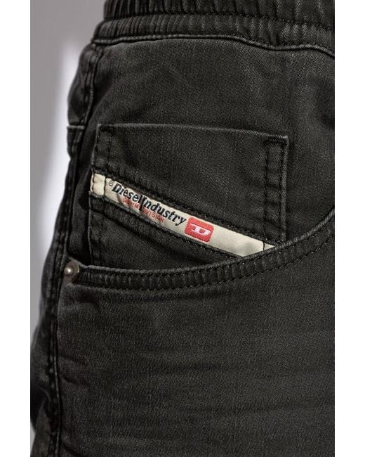 DIESEL Black 2030 D-krooley Straight-leg Jeans for men