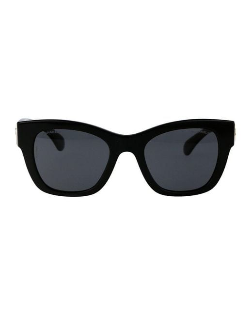 Chanel Black Suqare Frame Sunglasses