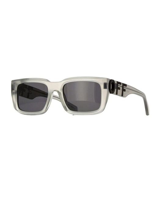 Off-White c/o Virgil Abloh Rectangular Frame Sunglasses in Grey | Lyst UK