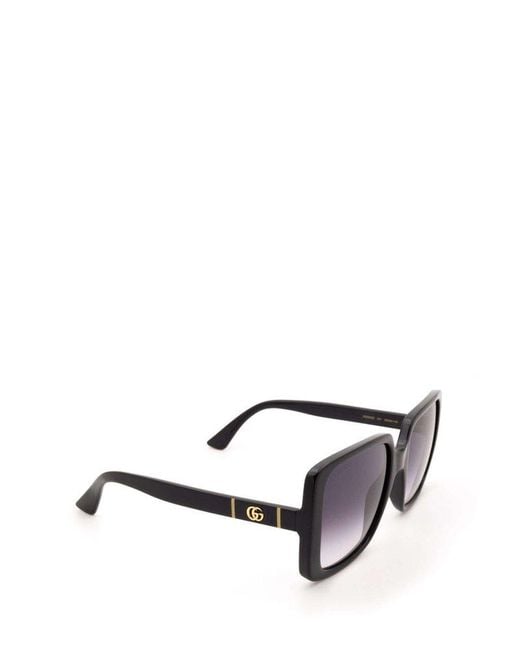 Gucci Black Oversized Square Frame Sunglasses