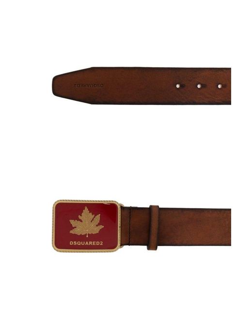 DSquared² Red Leather Belt, for men