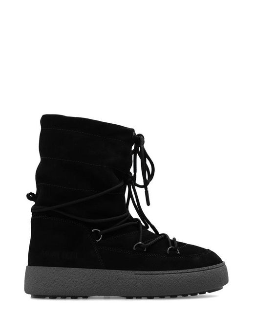 Moon Boot Black Ltrack Lace-up Boots