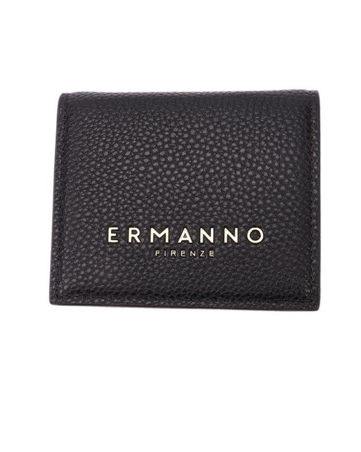 Ermanno Scervino Black Logo-detailed Bi-fold Wallet