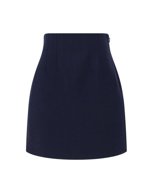 Ferragamo Blue High Waist Mini Skirt